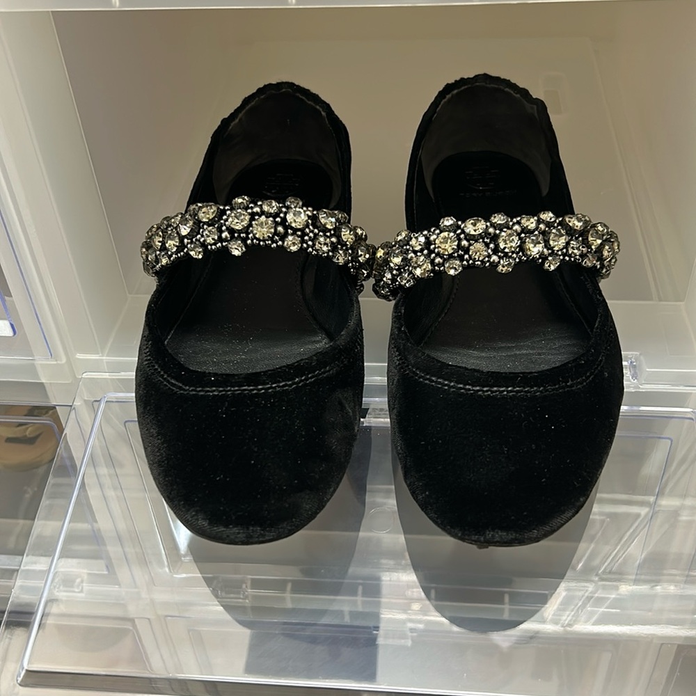 Tory Burch flat velvet